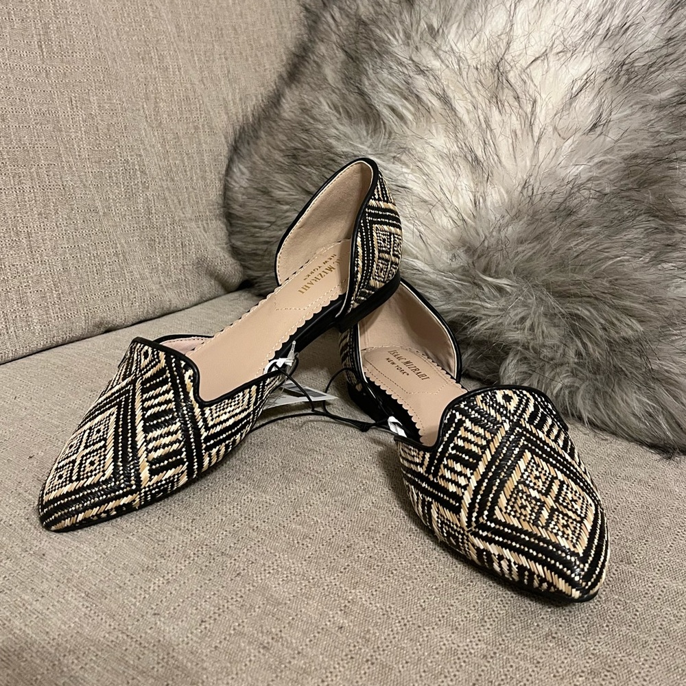 NWT ISAAC MIZRAHI Pattern Fun Flats, size 6.5